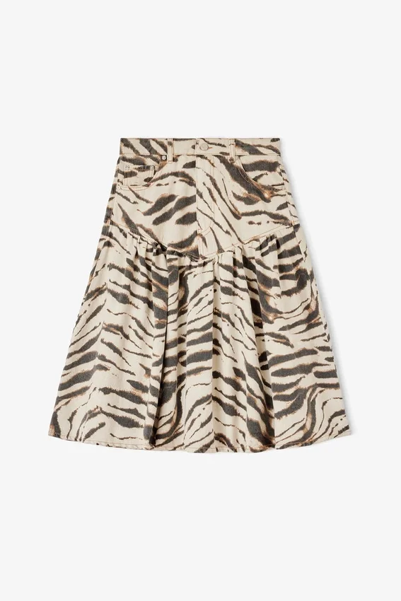 Skirt in Printed Denim Skirt in Printed Denim