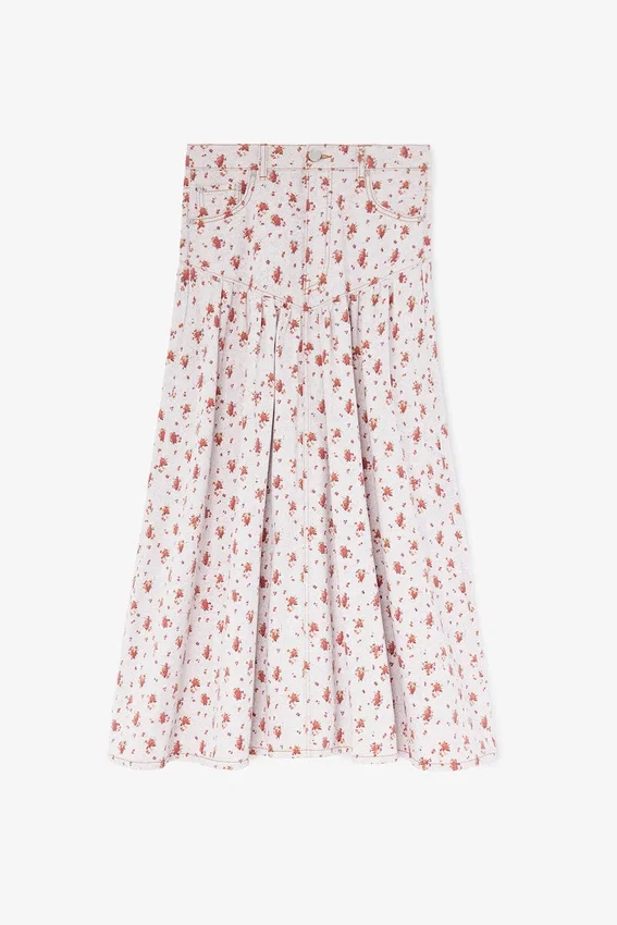 Skirt in Printed Denim Skirt in Printed Denim