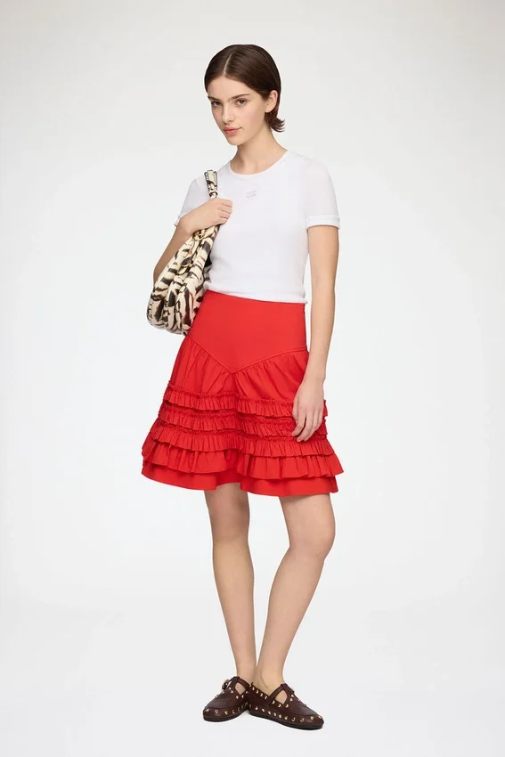 Skirt in Red Cotton Skirt in Red Cotton