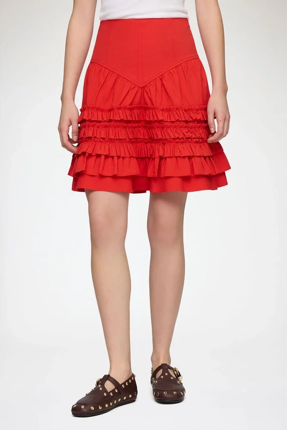 Skirt in Red Cotton Skirt in Red Cotton