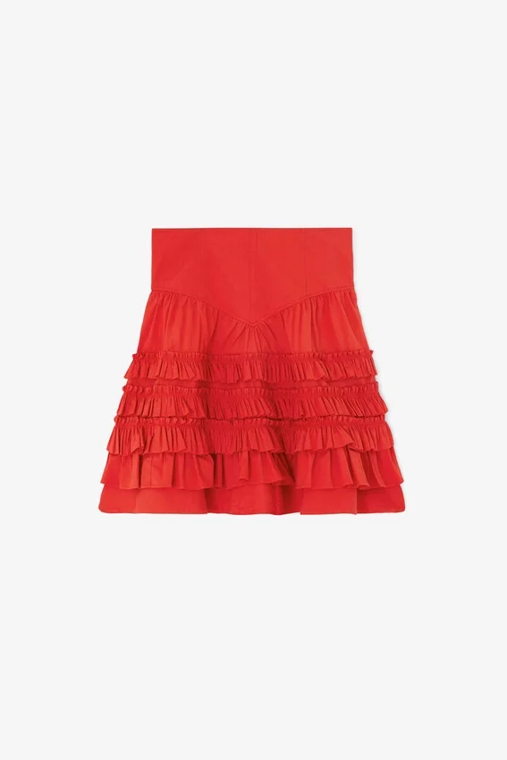 Skirt in Red Cotton Skirt in Red Cotton