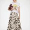 Skirt in Zebra Cotton