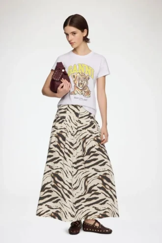 Skirt in Zebra Cotton Skirt in Zebra Cotton