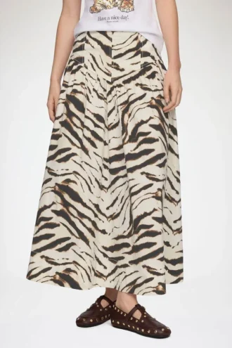 Skirt in Zebra Cotton Skirt in Zebra Cotton