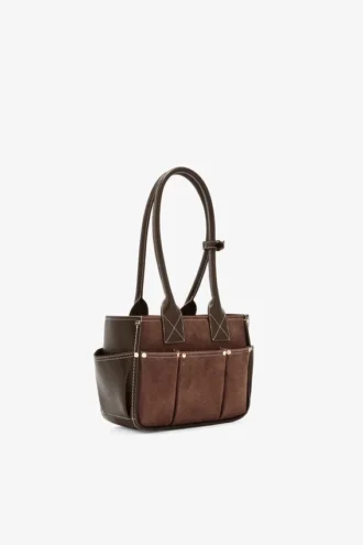 Small Posy Bag in Brown Suede