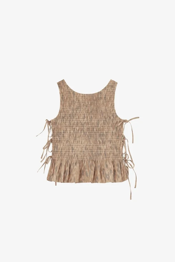 Smock Top in Printed Stretch Smock Top in Printed Stretch