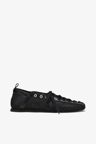 Sporty Ballerina in Black Mesh
