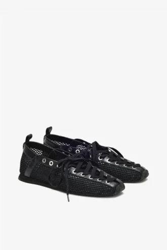Sporty Ballerina in Black Mesh
