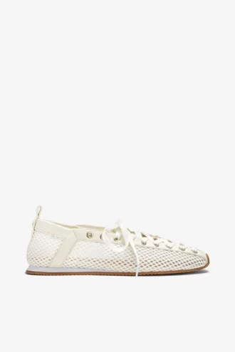 Sporty Ballerina in White Mesh