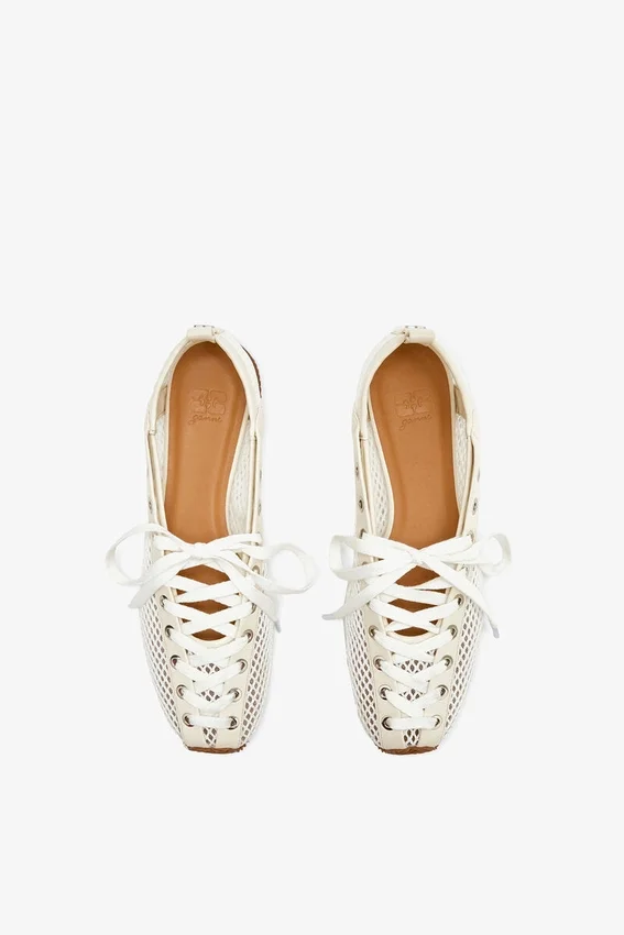 Sporty Ballerina in White Mesh Sporty Ballerina in White Mesh