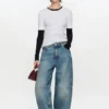 White Soft Cotton Rib Short Sleeve T-shirt