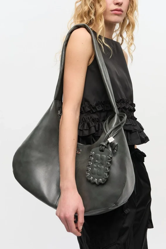 Steal Grey Medium Hobo Bag Steal Grey Medium Hobo Bag