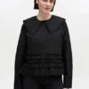 Stretch Cotton Ruffle Shirt
