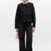 Stretch Cotton Ruffle Shirt