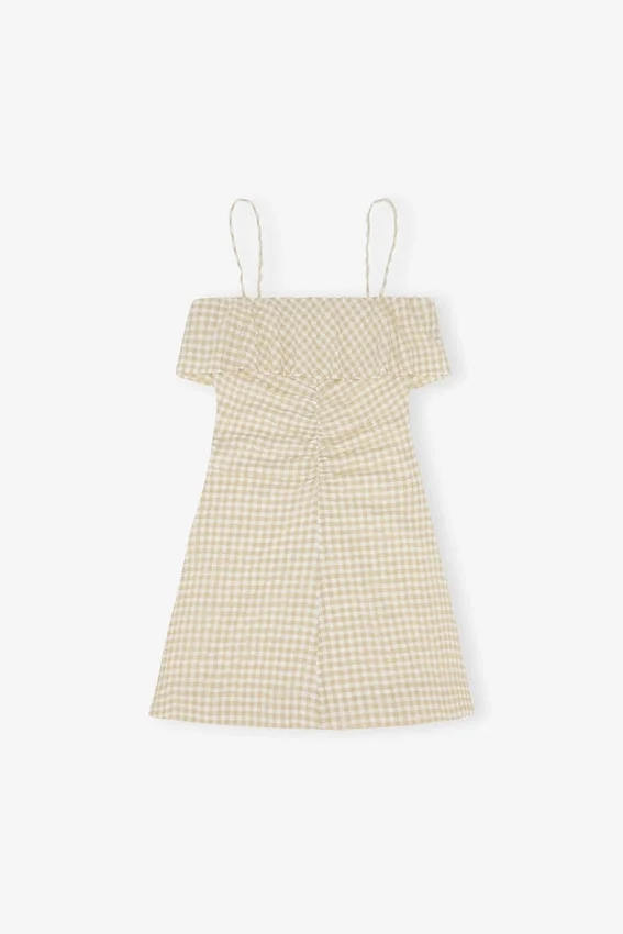 Stretch Seersucker Strap Mini Dress Stretch Seersucker Strap Mini Dress