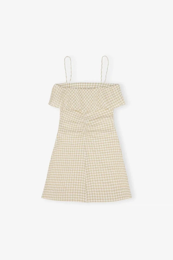 Stretch Seersucker Strap Mini Dress Stretch Seersucker Strap Mini Dress