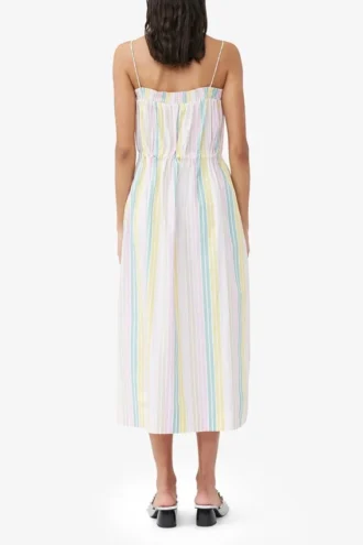 Stripe Cotton Maxi Strap Dress