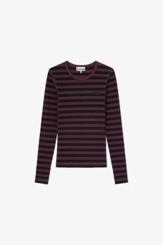 Stripe Rib Long-sleeve