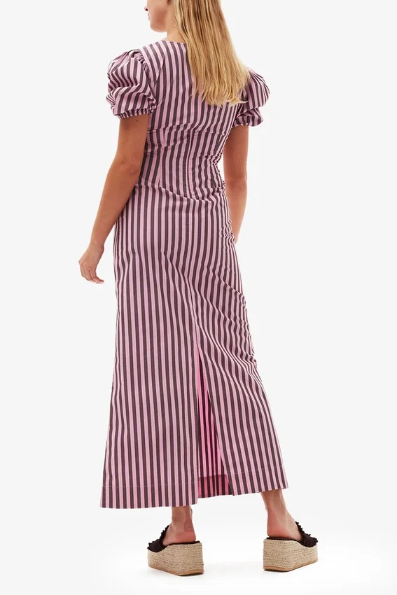 Striped Cotton Cutout Dress Striped Cotton Cutout Dress
