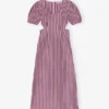 Striped Cotton Cutout Dress Striped Cotton Cutout Dress