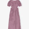 Striped Cotton Cutout Dress Striped Cotton Cutout Dress