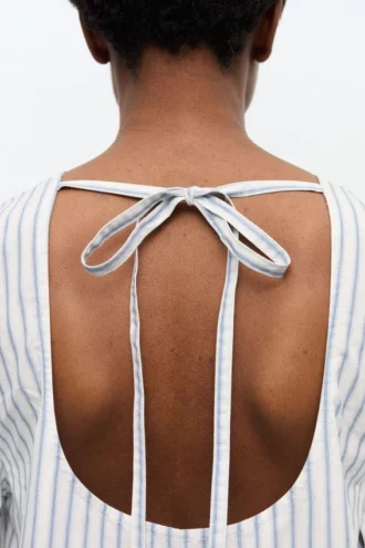 Striped Organic Cotton Mini Dress