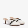 Sue Heeled Mules in white Sue Heeled Mules in white