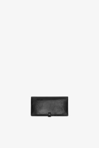 Sue Slim Long Wallet in Black