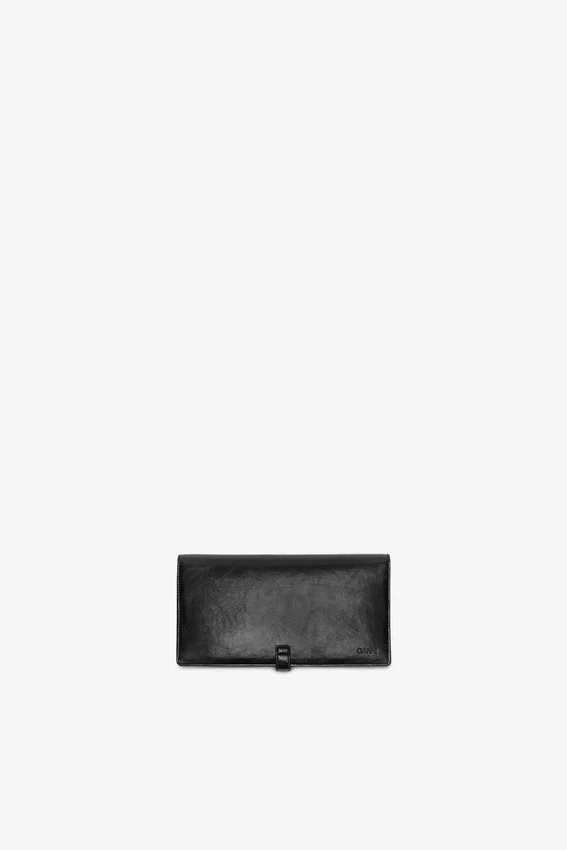 Sue Slim Long Wallet in Black Sue Slim Long Wallet in Black