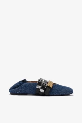 Sue Triple Ballerina in Denim Sue Triple Ballerina in Denim