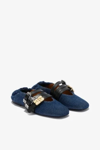 Sue Triple Ballerina in Denim Sue Triple Ballerina in Denim