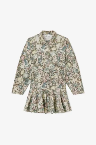 Tapestry Floral Shirt Dress
