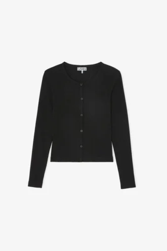 Top in Black Pointelle