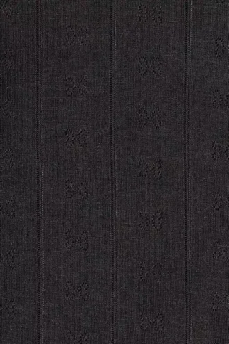 Top in Black Pointelle