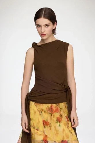 Top in Marl Mesh