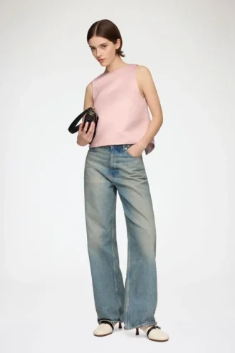 Top in Pink Satin