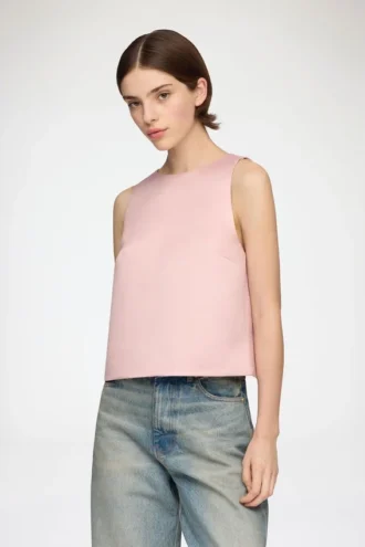 Top in Pink Satin