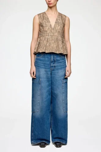 Top in Printed Cotton