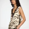Top in Printed Satin