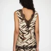 Top in Printed Satin