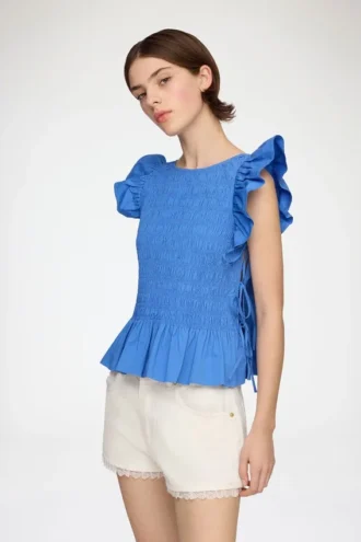 Top in Smocked Cotton