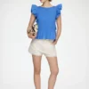 Top in Smocked Cotton