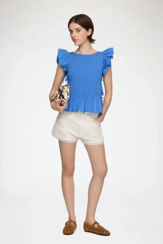 Top in Smocked Cotton
