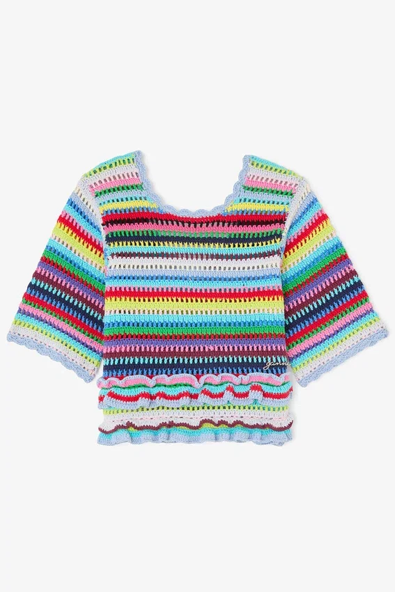 Top in Striped Crochet Top in Striped Crochet