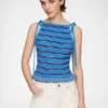 Top in Striped Pointelle