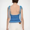 Top in Striped Pointelle