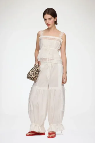 Top in White Cotton