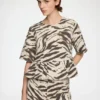 Top in Zebra Denim