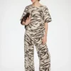 Top in Zebra Denim