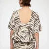 Top in Zebra Denim